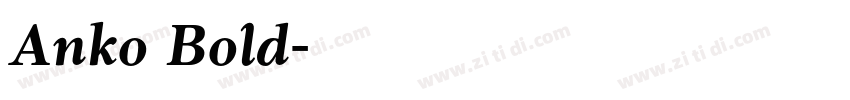 Anko Bold字体转换